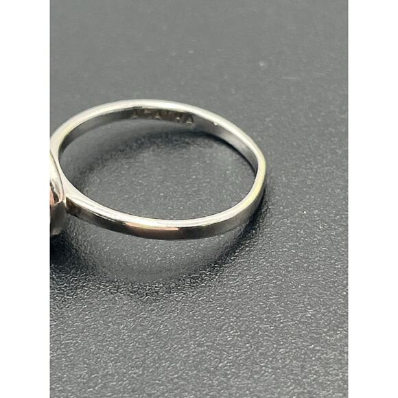 AGATHA Designer Signed Sterling Silver Pave Crystal Disc Ring Sz 7.25 - Picture 7 of 8